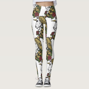 Leggings Leyendas blancas de guerrero unicornio