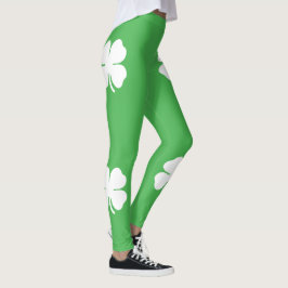 Leggings Leyendas blancas de la hoja de trébol