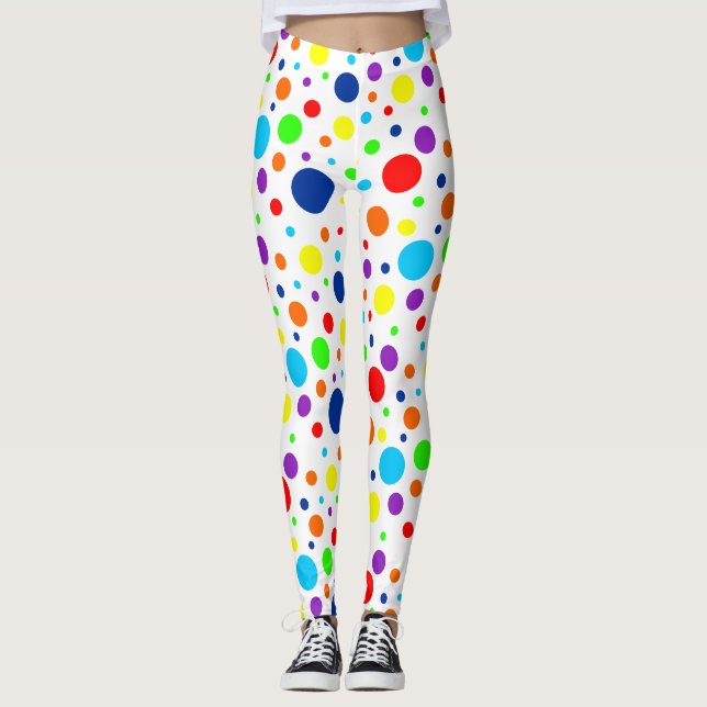 Leggings Leyendas blancas de los focos de arcoiris (Anverso)