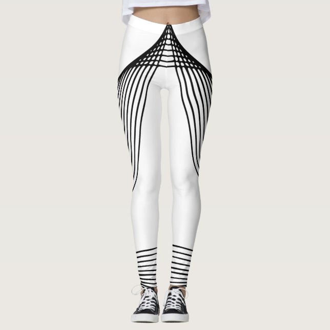 Leggings "Leyendas blancas de Moda con líneas negras audace (Anverso)