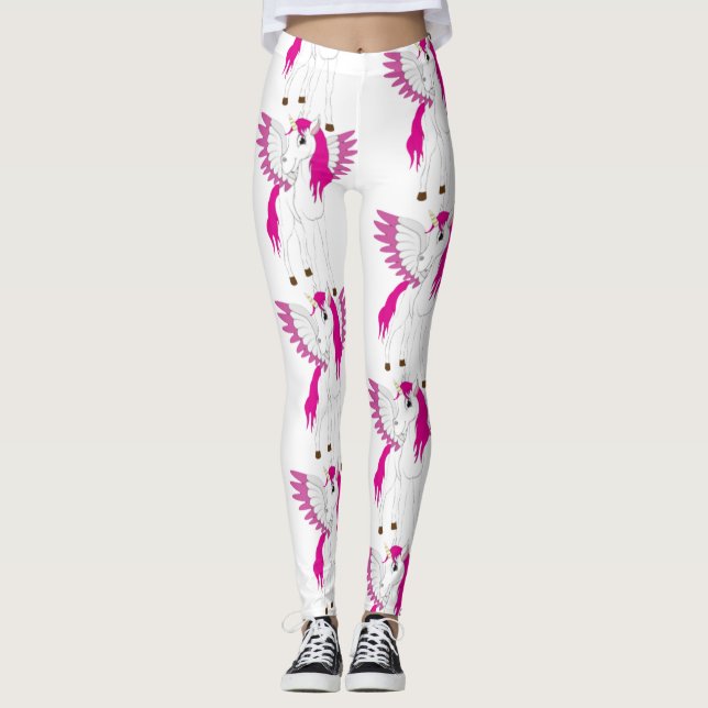 Leggings Leyendas blancas Fiestas de Unicornio (Anverso)