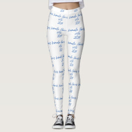 Leggings Leyendas blancas Kamala Harris Blue Font