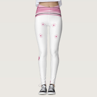 Leggings Leyendas blancas y rosas