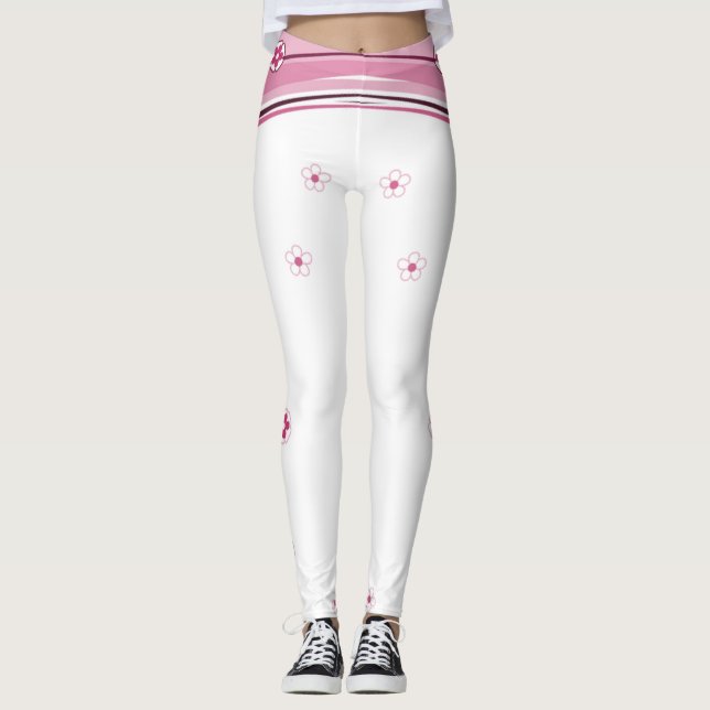 Leggings Leyendas blancas y rosas (Anverso)