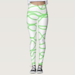 Leggings Leyendas blancas y verdes de cal resumen rápidamen