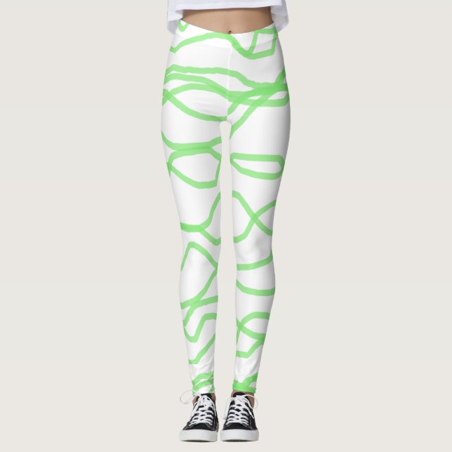 Leggings Leyendas blancas y verdes de cal resumen rápidamen (Anverso)