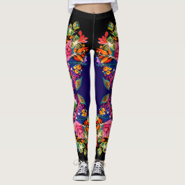 Leggings Leyendas Boho Floral Purple Ombre