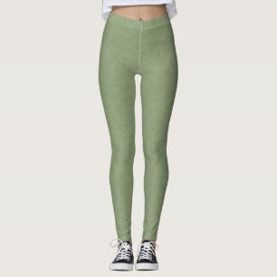 Leggings Leyendas bordadas de hoja verde salada