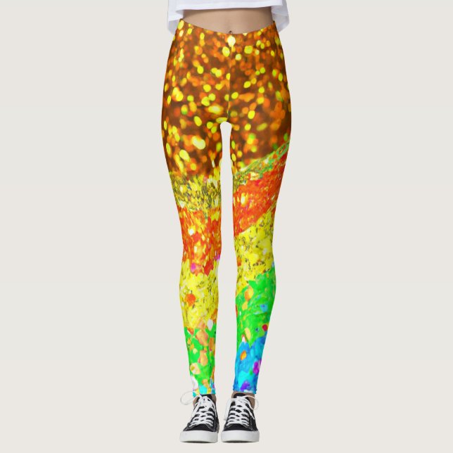 Leggings Leyendas brillantes del arcoiris (Anverso)