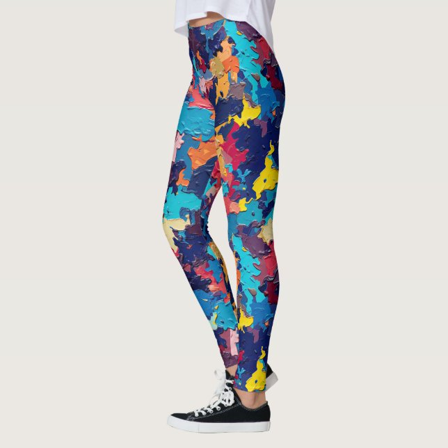 Leggings Leyendas caóticas de camuflaje - Diversión (Izquierda)