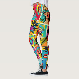 Leggings Leyendas cómicas de arte de Chicas pop 2 -Guay