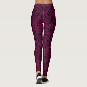Leggings Leyendas con amor Textos varios idiomas tus colore