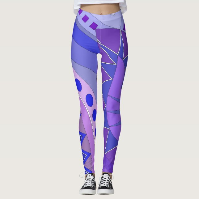 Leggings Leyendas con arte casual azul (Anverso)