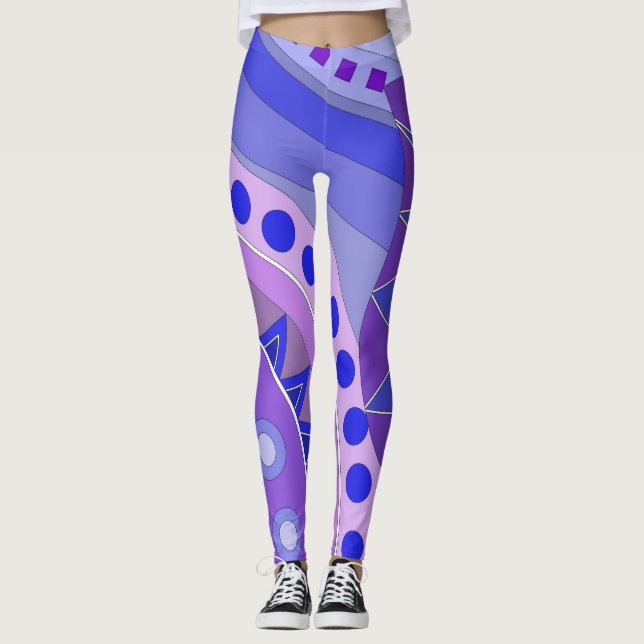 Leggings Leyendas con arte casual azul (Anverso)