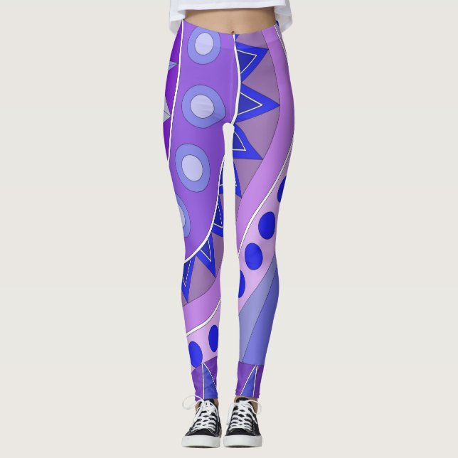 Leggings Leyendas con arte casual azul (Anverso)
