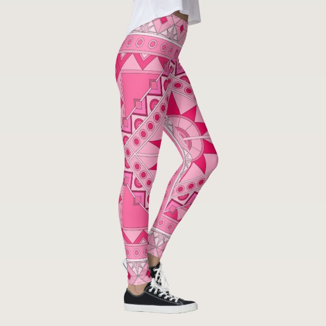 Leggings Leyendas con arte casual rosa (Derecha)