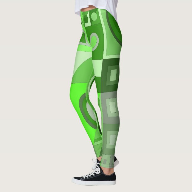 Leggings Leyendas con arte casual verde (Izquierda)