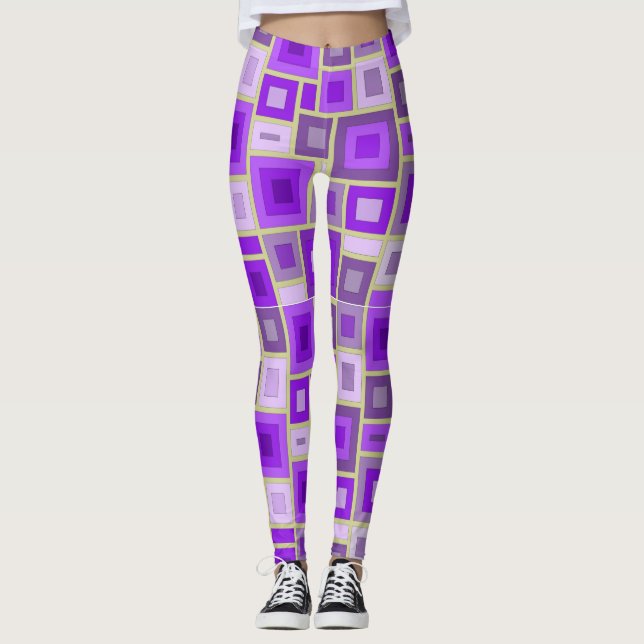 Leggings Leyendas con arte de formas geométricas (Anverso)