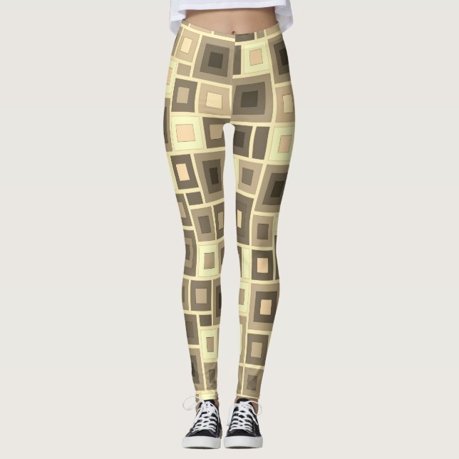 Leggings Leyendas con arte de formas geométricas (Anverso)