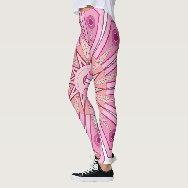 Leggings Leyendas con arte de rosa (Izquierda)