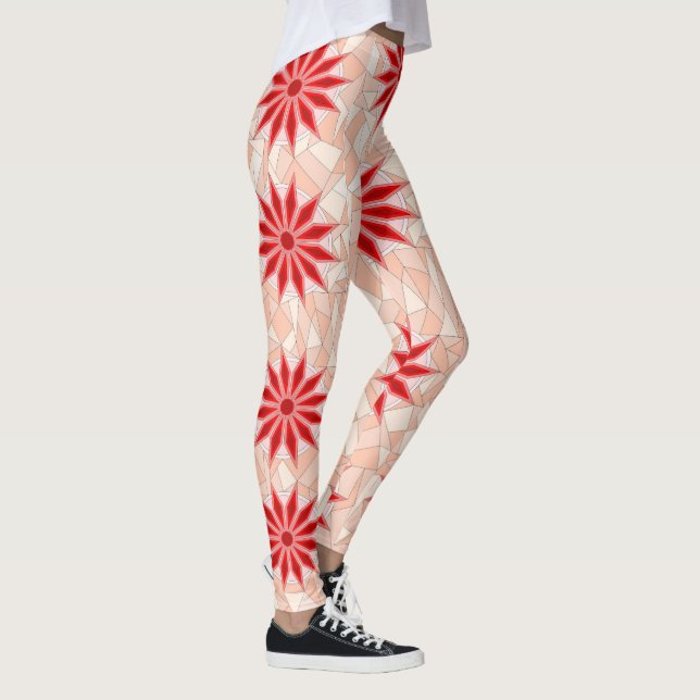 Leggings Leyendas con arte rojo cálido (Derecha)