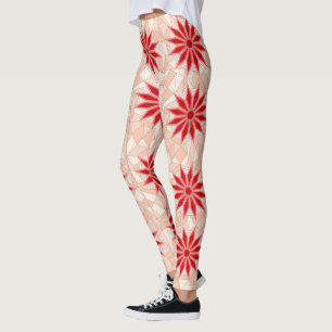 Leggings Leyendas con arte rojo cálido