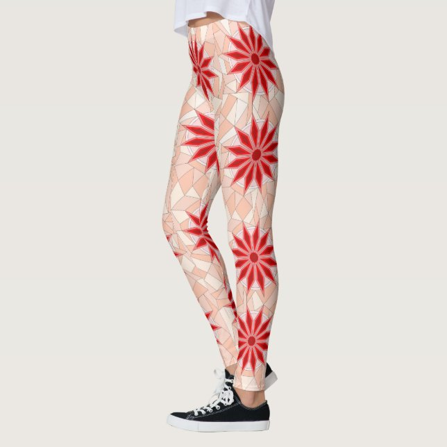 Leggings Leyendas con arte rojo cálido (Izquierda)
