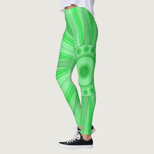 Leggings Leyendas con arte verde (Izquierda)