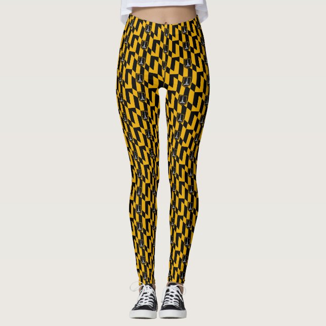 Leggings Leyendas con bandera de Baltimore City, EE.UU. (Anverso)
