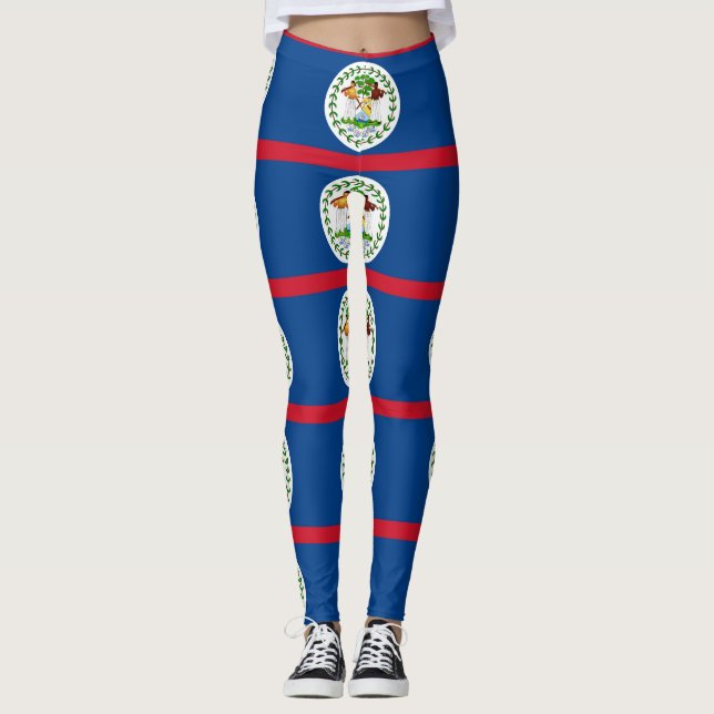 Leggings Leyendas con bandera de Belice (Anverso)