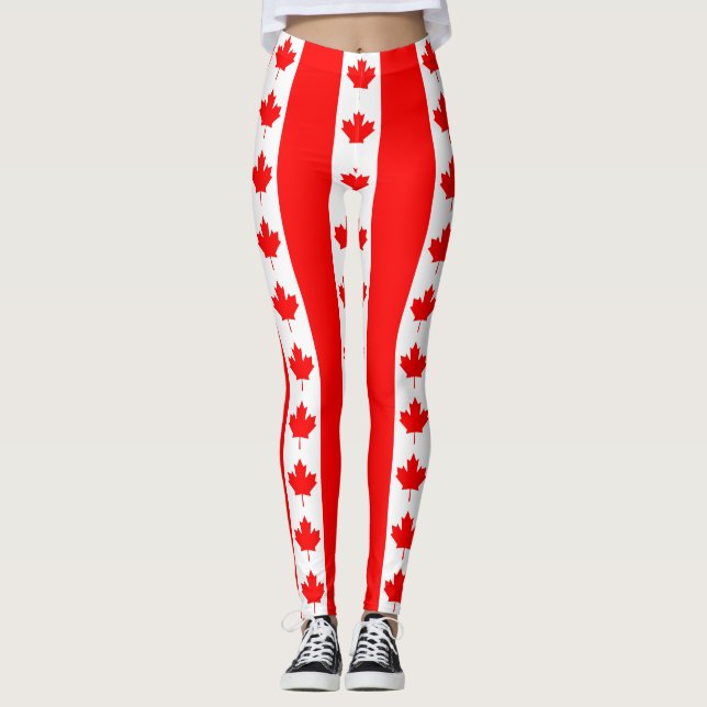 Leggings Leyendas con bandera de Canadá (Anverso)