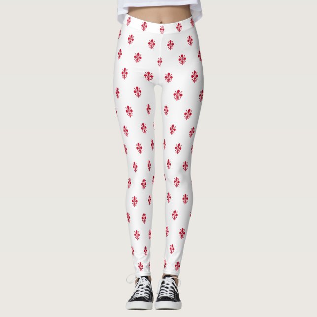 Leggings Leyendas con bandera de Florencia, Italia (Anverso)