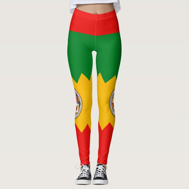 Leggings Leyendas con bandera de Los Angeles City, Estados  (Anverso)