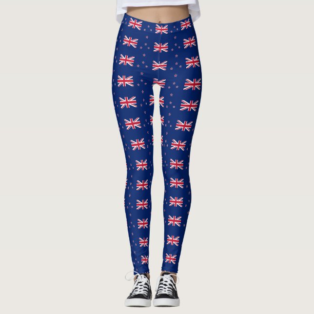 Leggings Leyendas con bandera de Nueva Zelanda (Anverso)