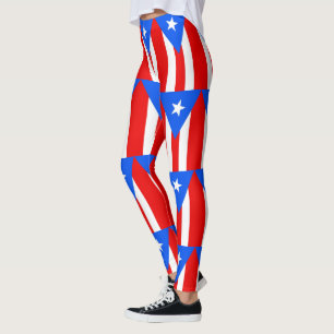 Leggings Leyendas con bandera de Puerto Rico, Estados Unido