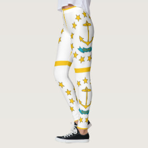 Leggings Leyendas con bandera de Rhode Island, EE.UU.