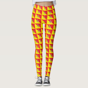 Leggings Leyendas con bandera de Sicilia, Italia