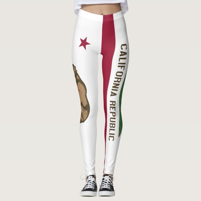 Leggings Leyendas con bandera del estado de California, Est (Anverso)