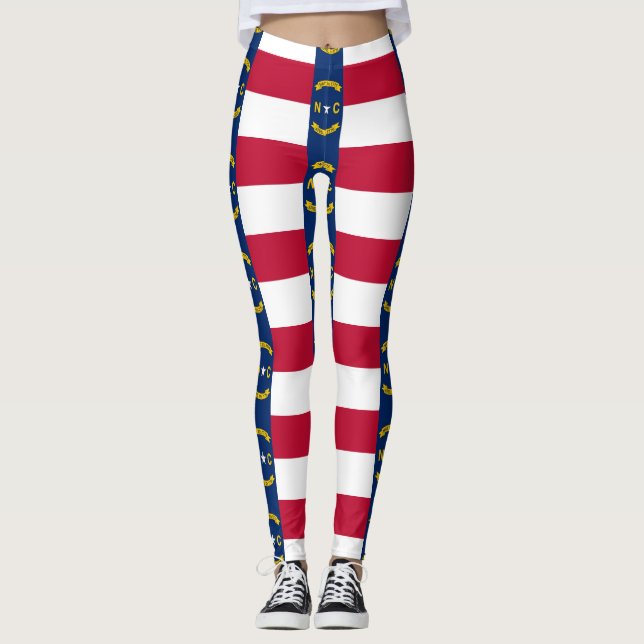 Leggings Leyendas con bandera del estado de Carolina del No (Anverso)