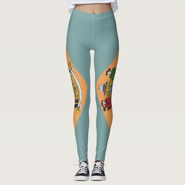 Leggings Leyendas con bandera del Estado de Delaware, Estad (Anverso)