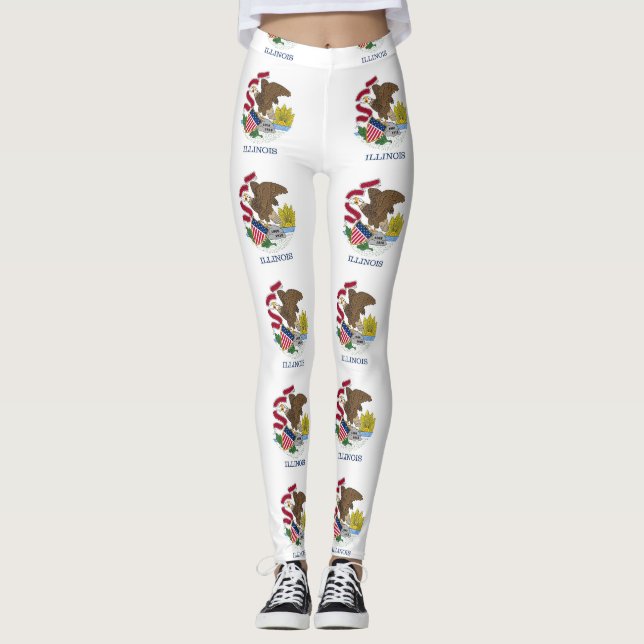 Leggings Leyendas con bandera del estado de Illinois, Estad (Anverso)