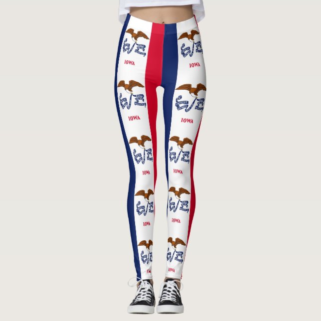 Leggings Leyendas con bandera del estado de Iowa, Estados U (Anverso)