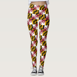 Leggings Leyendas con bandera del estado de Maryland, EE.UU