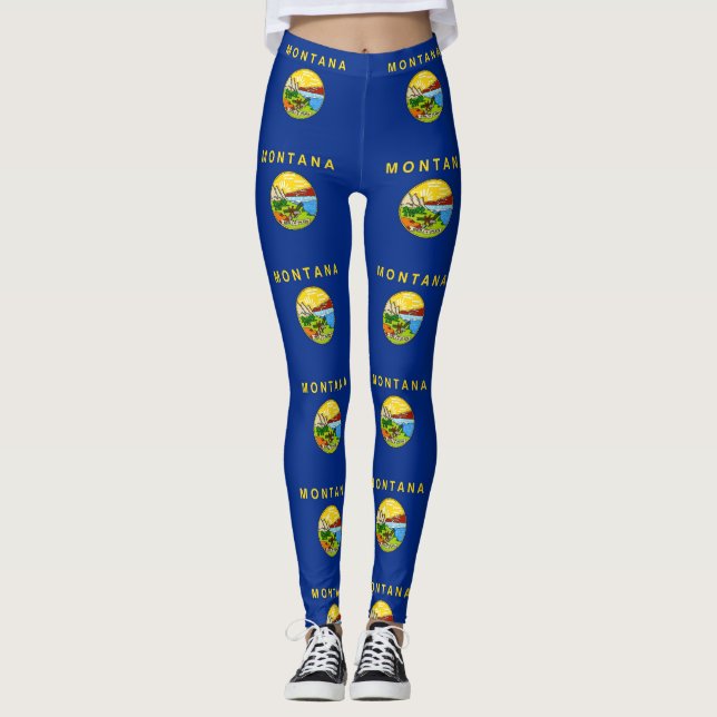 Leggings Leyendas con bandera del estado de Montana, Estado (Anverso)