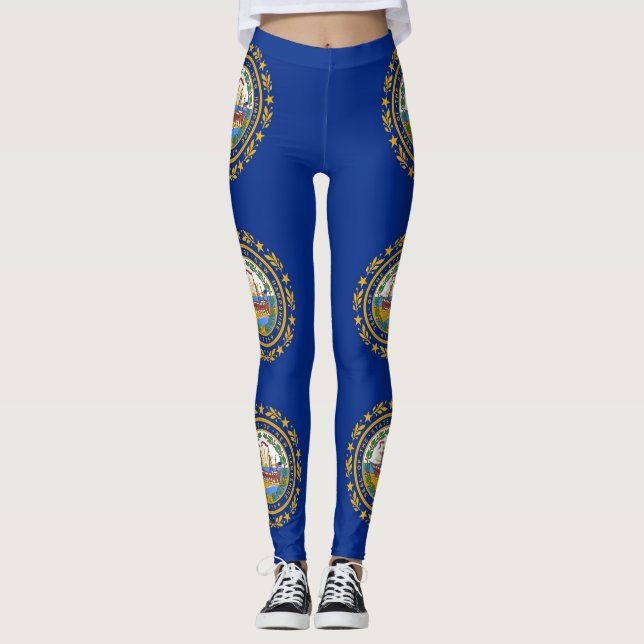 Leggings Leyendas con bandera del estado de New Hampshire,  (Anverso)