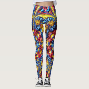 Leggings Leyendas con diseño de colores rumanos