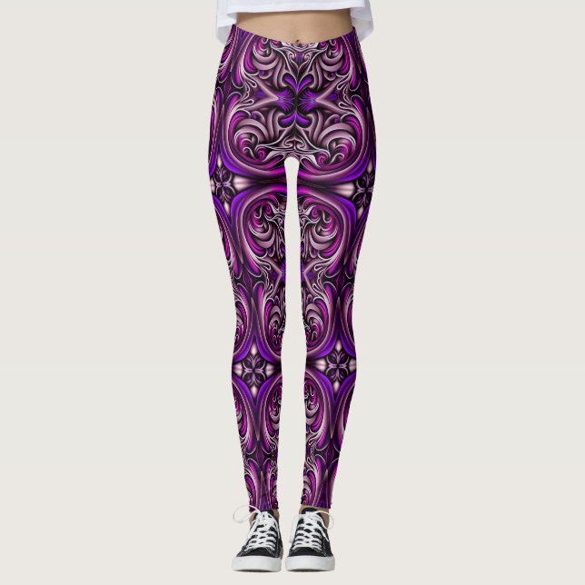 Leggings Leyendas con estampado azul púrpura (Anverso)