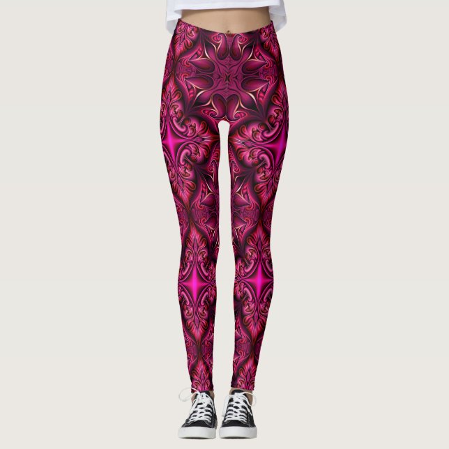 Leggings Leyendas con estampado de cartón púrpura (Anverso)