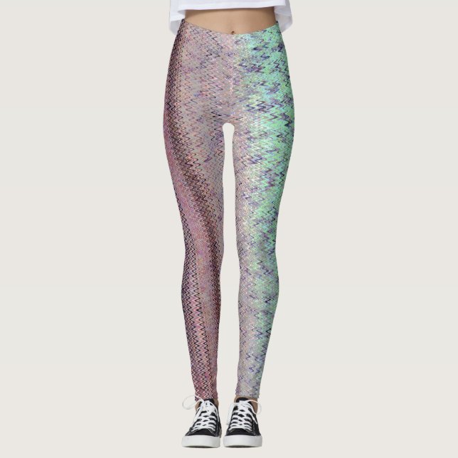 Leggings Leyendas con motivos Aqua y Plum Ebroidery (Anverso)