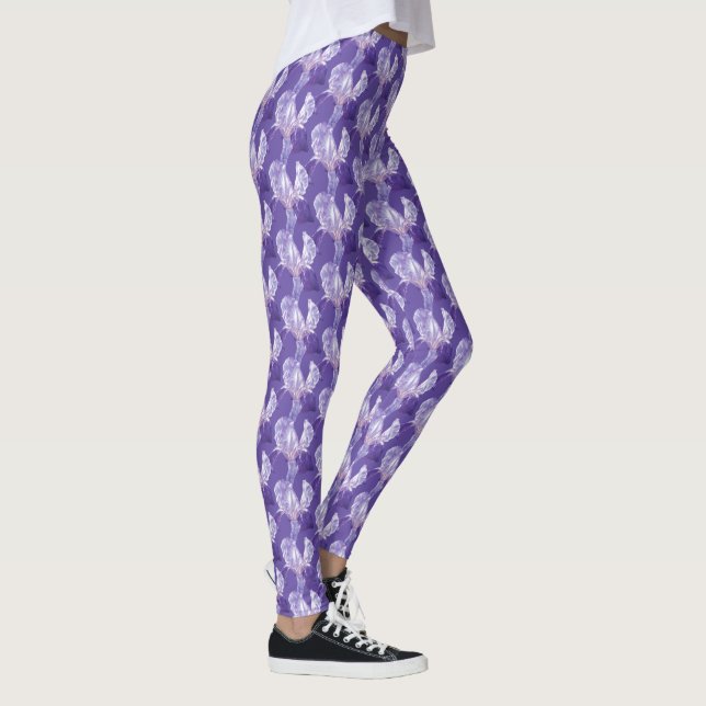 Leggings Leyendas con motivos de iris ultravioleta púrpura (Derecha)
